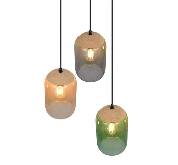 Trio T364630317 závěsné stropní svítidlo CORK  E27