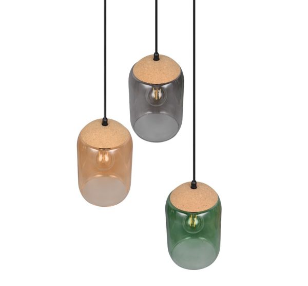 Trio T364630317 závěsné stropní svítidlo CORK  E27
