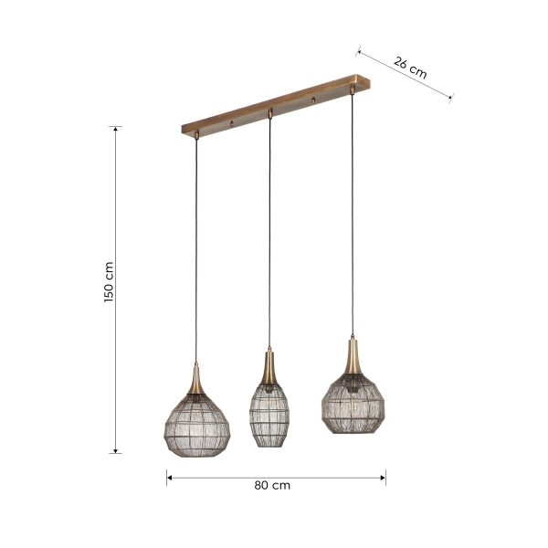 Trio T365400304 závěsné stropní svítidlo SORAYA  E27