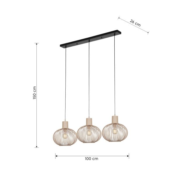 Trio T365700366 závěsné stropní svítidlo GILA  E27