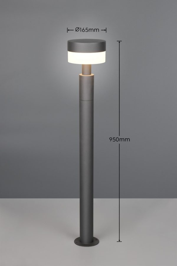 Trio T430561142 LED zahradní sloupek MACKENZIE  | 8W integrovaný LED zdroj | 800lm | 3000K
