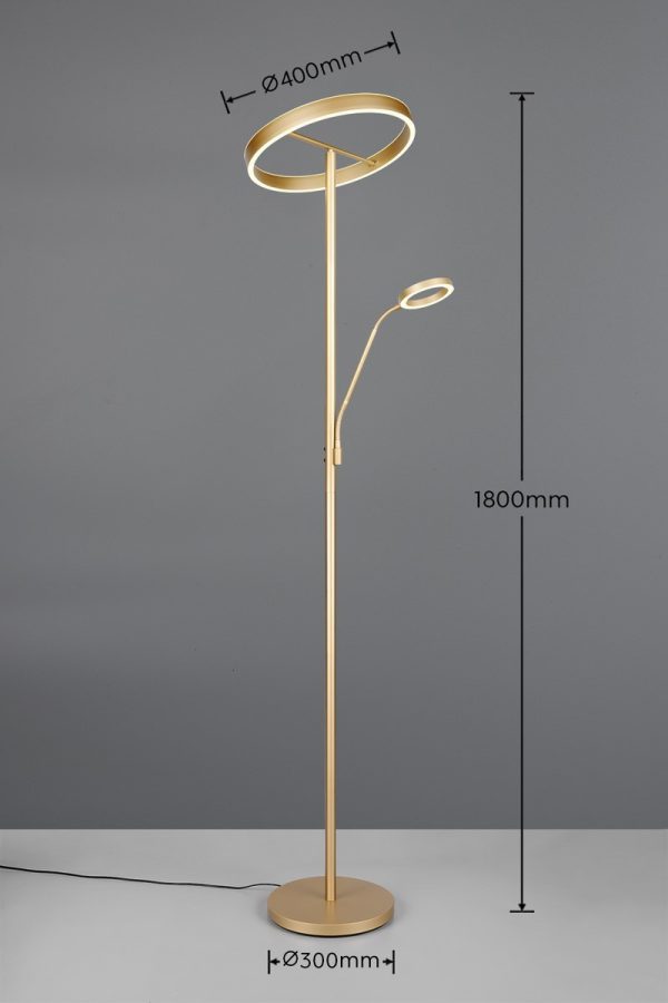Trio T449510279 LED stojací lampa WILLIS  | 39+6W integrovaný LED zdroj | 4600lm | 2300+3000+4000K