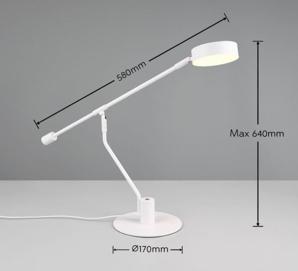 Trio T549010131 LED stolní lampička MANDURO  | 6W integrovaný LED zdroj | 560lm | 2700-6500K