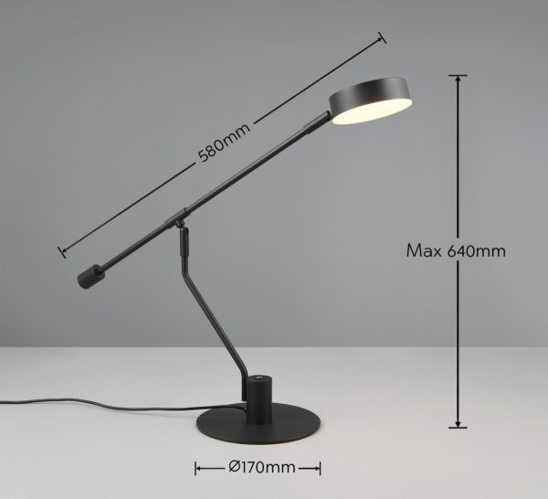 Trio T549010132 LED stolní lampička MANDURO  | 6W integrovaný LED zdroj | 560lm | 2700-6500K