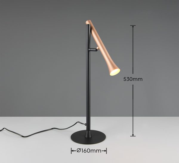 Trio T552010165 LED stolní lampička FIATO  | 3W integrovaný LED zdroj | 400lm | 2300+3000+4000K