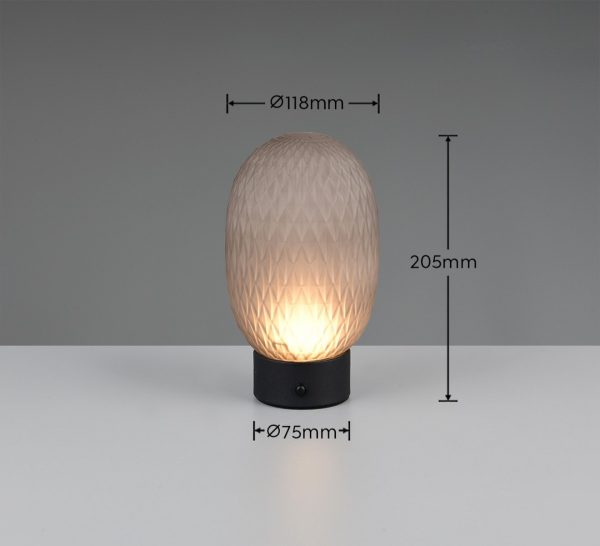 Trio T564210154 LED stolní lampička FACETTE | 1,5W integrovaný LED zdroj