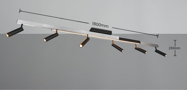 Trio T648310705 LED přisazené stropní svítidlo ZENO  | 18+6x5,5W integrovaný LED zdroj | 2200lm | 2700-6500K