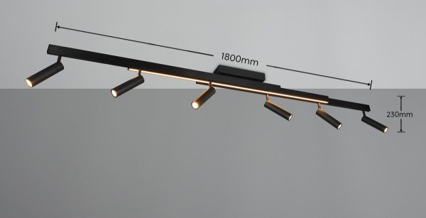 Trio T648310732 LED přisazené stropní svítidlo ZENO  | 18+6x5,5W integrovaný LED zdroj | 2200lm | 2700-6500K