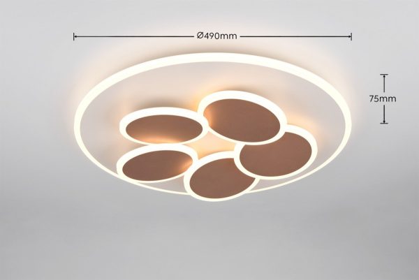 Trio T653210676 LED přisazené stropní svítidlo MANDALA  | 35W integrovaný LED zdroj | 4200lm | 2700-6500K
