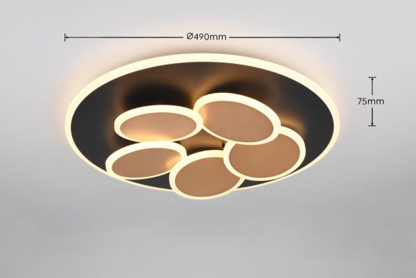 Trio T653210680 LED přisazené stropní svítidlo MANDALA  | 35W integrovaný LED zdroj | 4200lm | 2700-6500K