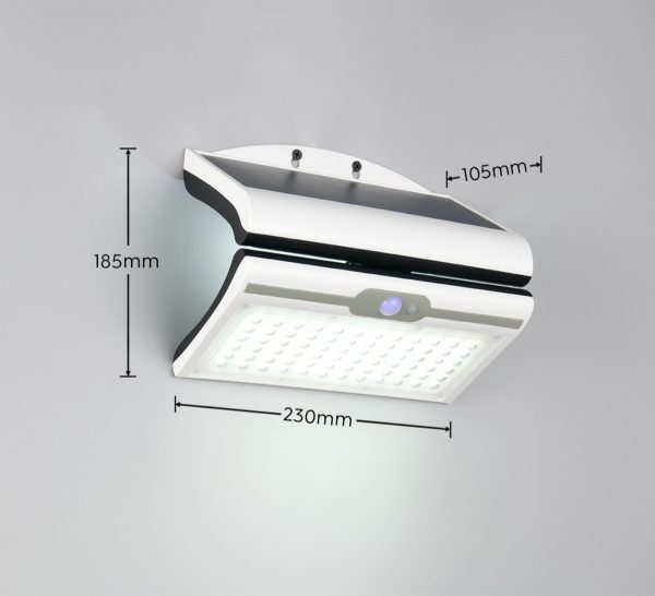 Trio TR23066101 LED solární venkovní nástěnné svítidlo MACAPA  | 5W integrovaný LED zdroj | 390lm | 4000K