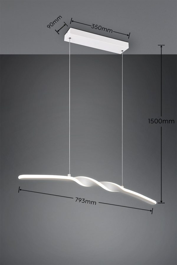 Trio TR35791131 LED závěsné stropní svítidlo GINKO | 18W integrovaný LED zdroj