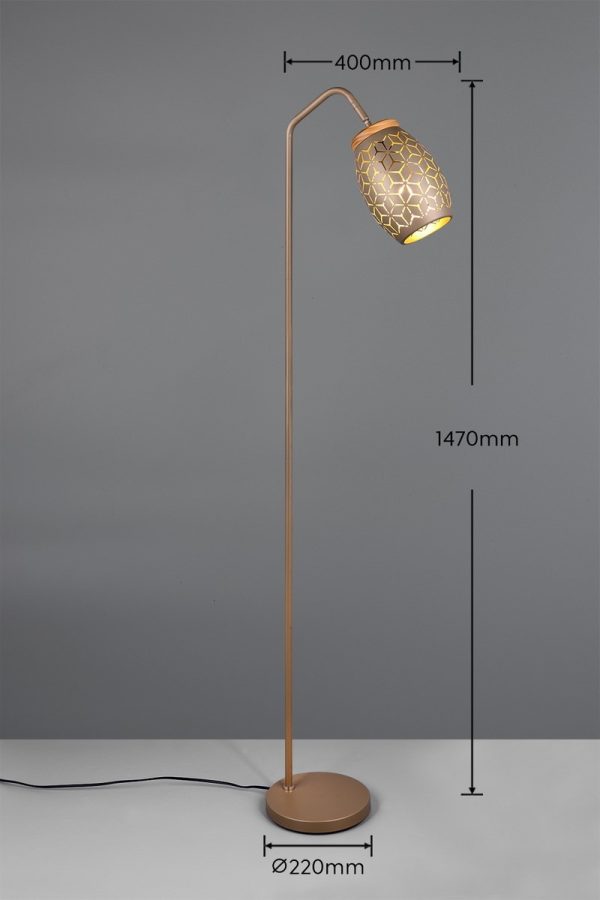 Trio TR41571065 stojací lampa BIDAR  E27