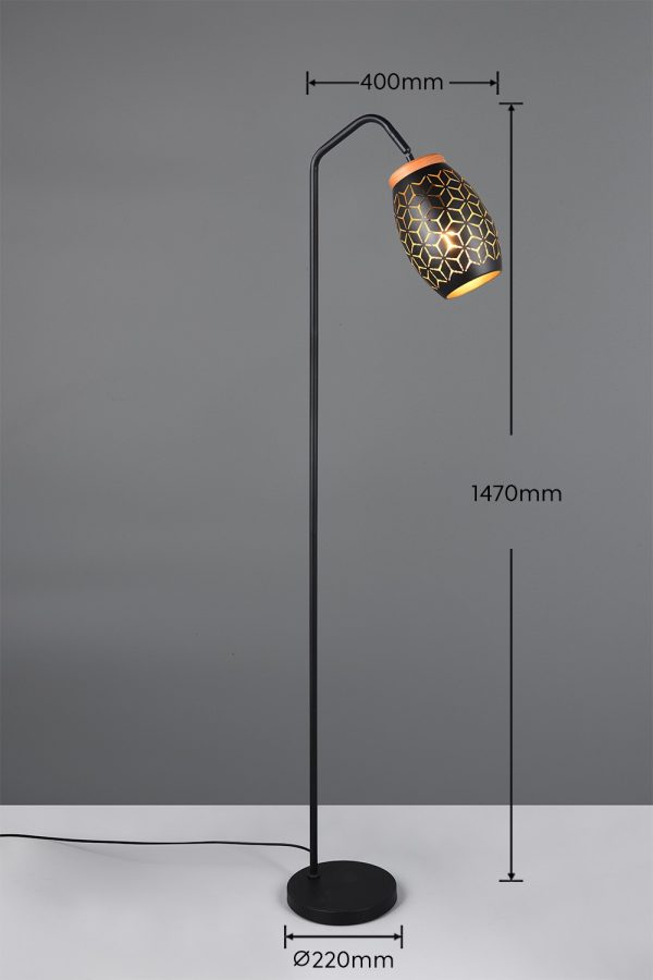 Trio TR41571080 stojací lampa BIDAR E27
