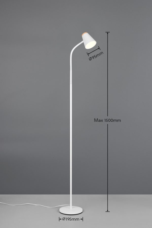 Trio TR45831101 LED stojací lampa PONGO | 4,5W integrovaný LED zdroj