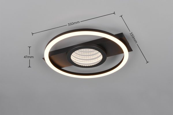 Trio TR64801132 LED přisazené stropní svítidlo WHEELER | 16W integrovaný LED zdroj