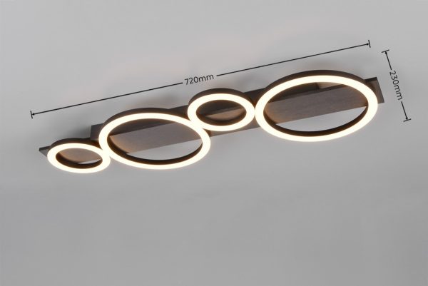 Trio TR64821109 LED přisazené stropní svítidlo LUMOS | 26,5W integrovaný LED zdroj