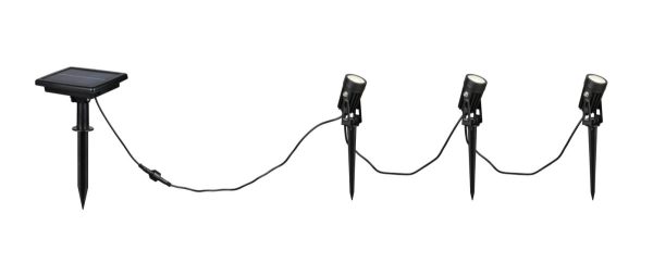Trio TR83256332 LED solární venkovní zapichovací svítidlo OBIDOS  | 0,5W integrovaný LED zdroj | 3x35lm | 4000K