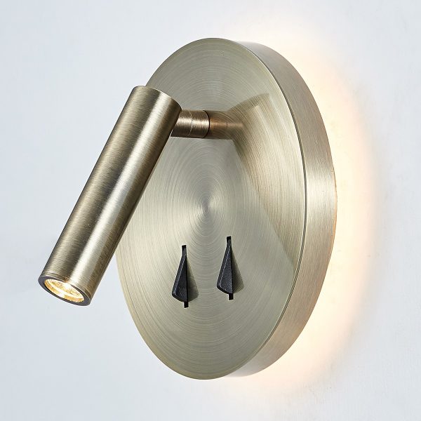 Italux SP.7349-02B-ANT-B LED nástěnné svítidlo Nelly 1x9W | 750lm | 3000K | IP20 - antický bronz, teplá bílá