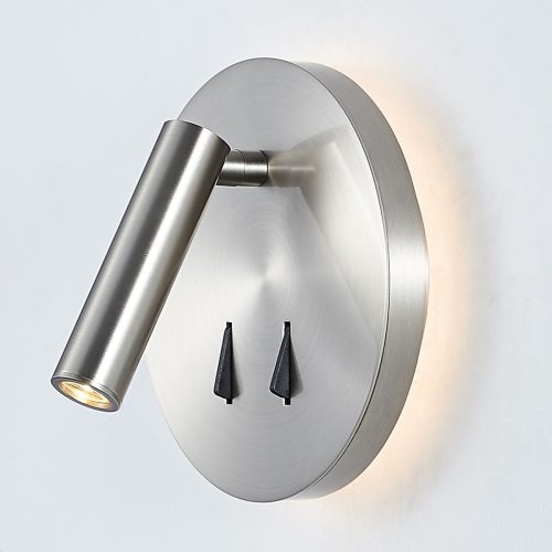 Italux SP.7349-02B-S-NICK LED nástěnné svítidlo Nelly 1x9W | 750lm | 3000K | IP20 - nikl, teplá bílá