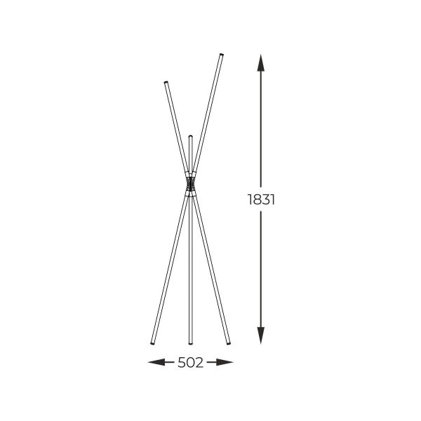 Zuma Line 003064-028069 LED stojací lampa LAUTARO  integrovaný LED zdroj