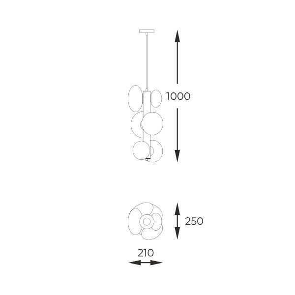 Zuma Line Z133867-027985 závěsné stropní svítidlo OMI  G9