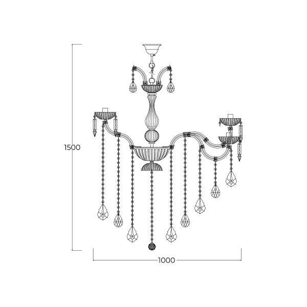 Zuma Line 003064-029226 závěsné stropní svítidlo CHATEAU  E14