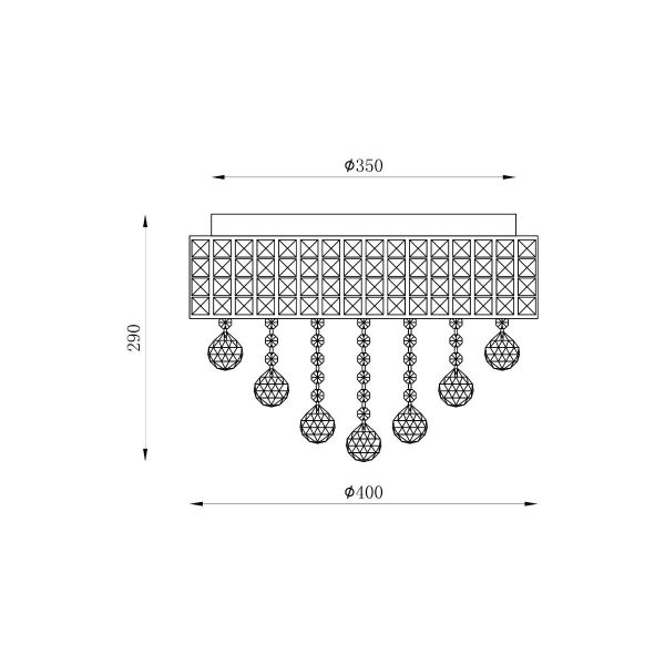 Zuma Line 003064-011587 přisazené stropní svítidlo CAPRI  G9