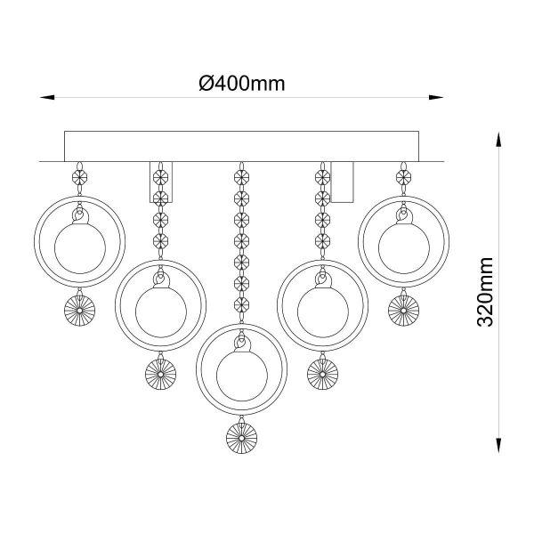 Zuma Line 003064-016650 přisazené stropní svítidlo GRESSA  G9
