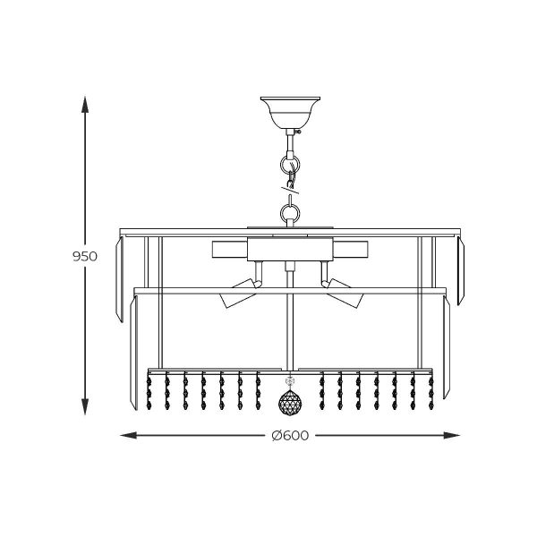 Zuma Line 003064-026664 závěsné stropní svítidlo CAMILLE  E14