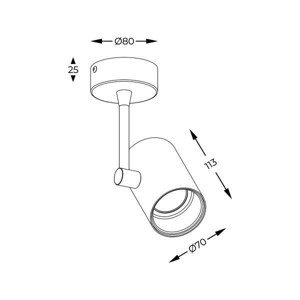 Zuma Line 003064-024571 bodové stropní svítidlo TORI  GU10