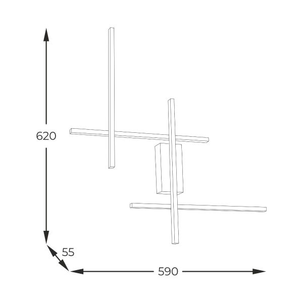 Zuma Line 003064-026642 LED nástěnné svítidlo EDGE  integrovaný LED zdroj
