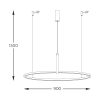 Zuma Line 003064-026644 LED závěsné stropní svítidlo CLAUD  integrovaný LED zdroj