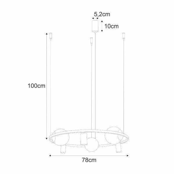 Zuma Line 002177-026166 závěsné stropní svítidlo ORBIT  E27/GU10