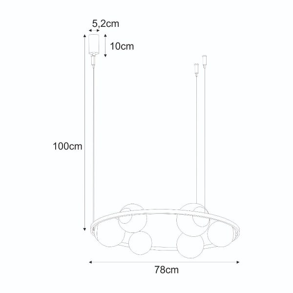 Zuma Line 002177-026167 závěsné stropní svítidlo ORBIT  E14/E27