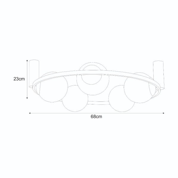 Zuma Line 002177-026169 přisazené stropní svítidlo ORBIT  E27