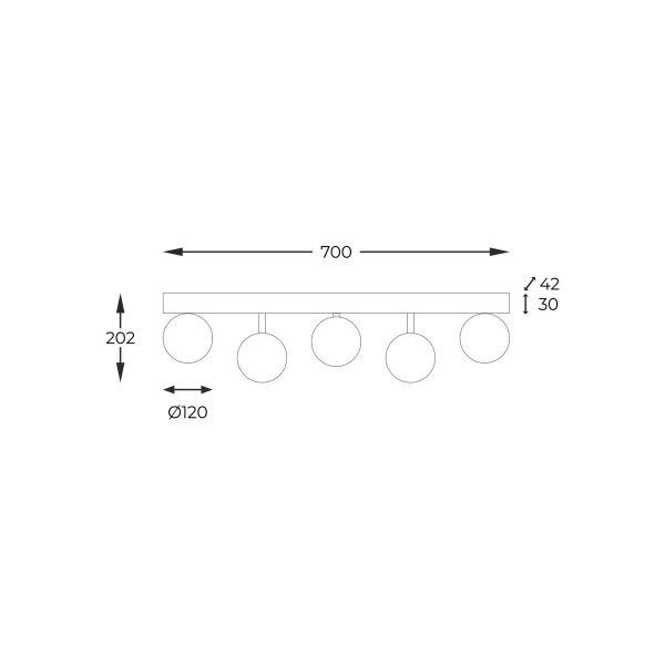 Zuma Line 003064-024510 bodové stropní svítidlo ALI  G9