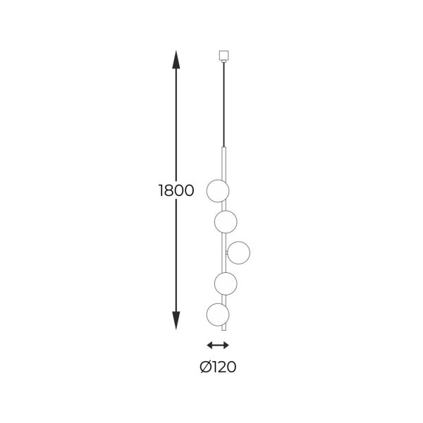 Zuma Line 003064-024502 závěsné stropní svítidlo ALI  G9