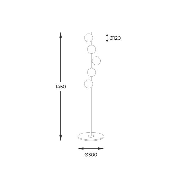 Zuma Line 003064-024511 stojací lampa ALI  G9