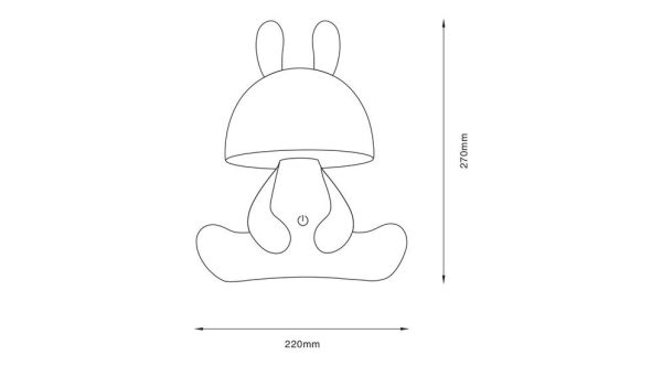 Zuma Line 003064-027766 LED stolní lampička BUNNY  integrovaný LED zdroj