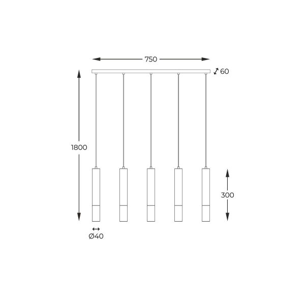 Zuma Line 003064-024518 závěsné stropní svítidlo MADERA  G9