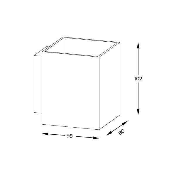 Zuma Line 003064-024542 bodové nástěnné svítidlo SQUARE  G9