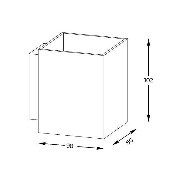 Zuma Line 003064-024543 bodové nástěnné svítidlo SQUARE  G9