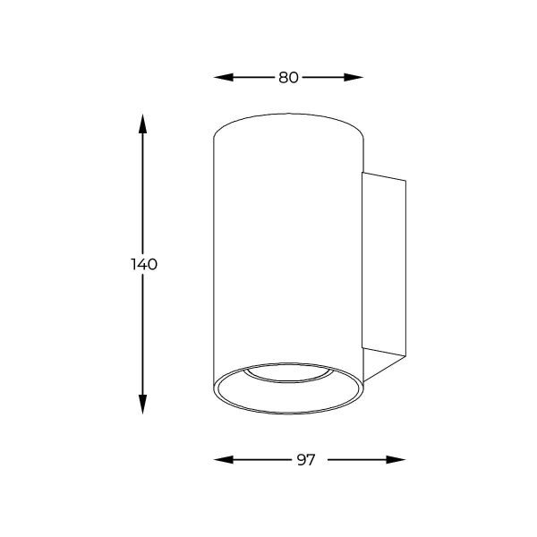 Zuma Line 003064-024533 bodové nástěnné svítidlo ROUND  GU10