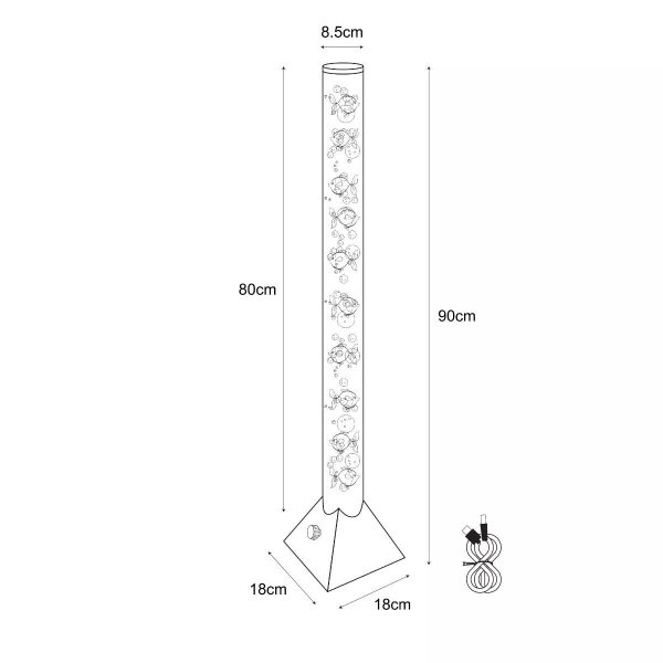 Zuma Line 003064-029600 LED stojací lampa AQUA  integrovaný LED zdroj