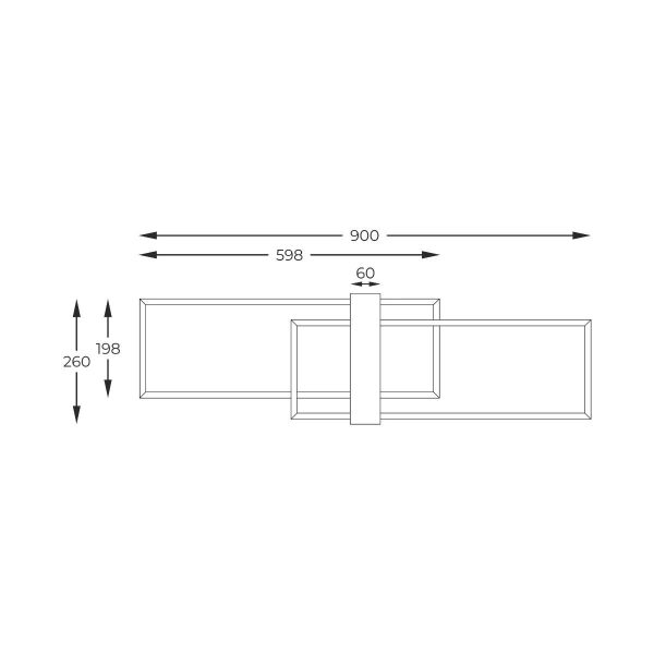 Zuma Line 003064-028260 LED přisazené stropní svítidlo MINAR  integrovaný LED zdroj