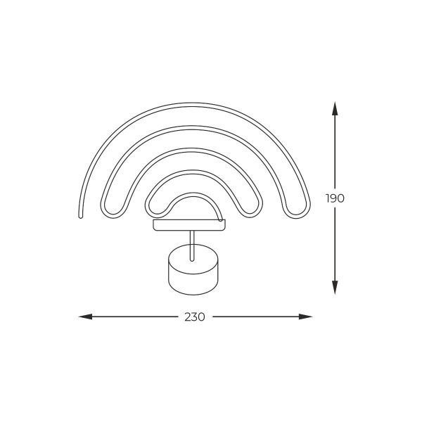 Zuma Line 003064-027942 LED stolní lampička RAINBOW  integrovaný LED zdroj