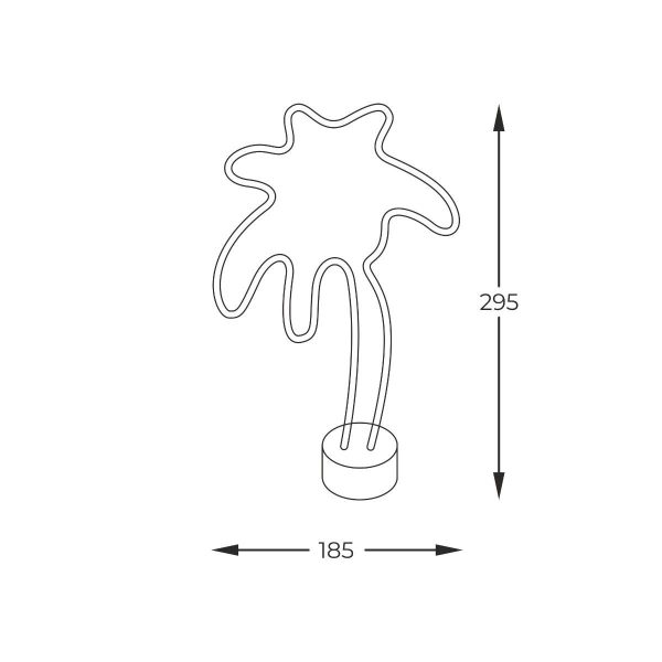 Zuma Line 003064-027946 LED stolní lampička PALM TREE integrovaný LED zdroj