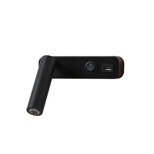 08278L LED nástěnné svítidlo GOAL USB | 3W integrovaný LED zdroj