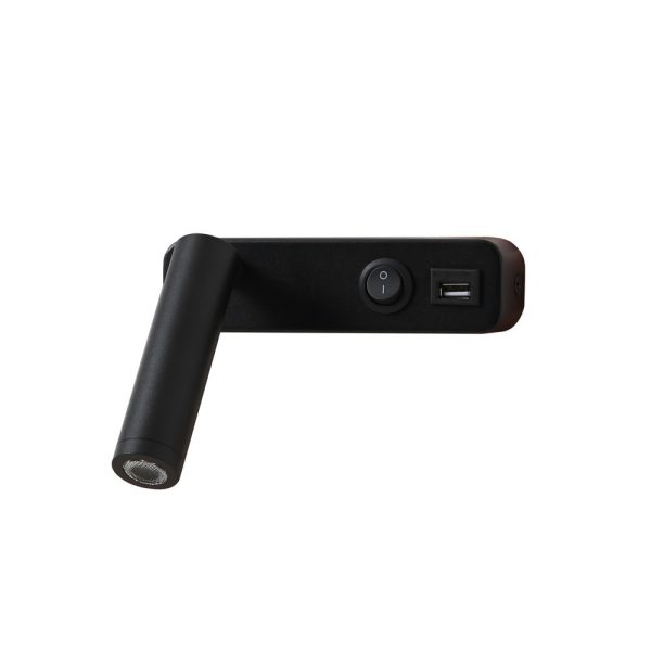 08278L LED nástěnné svítidlo GOAL USB | 3W integrovaný LED zdroj